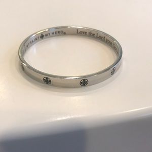 My saint my hero Greatest Love bracelet silvertone